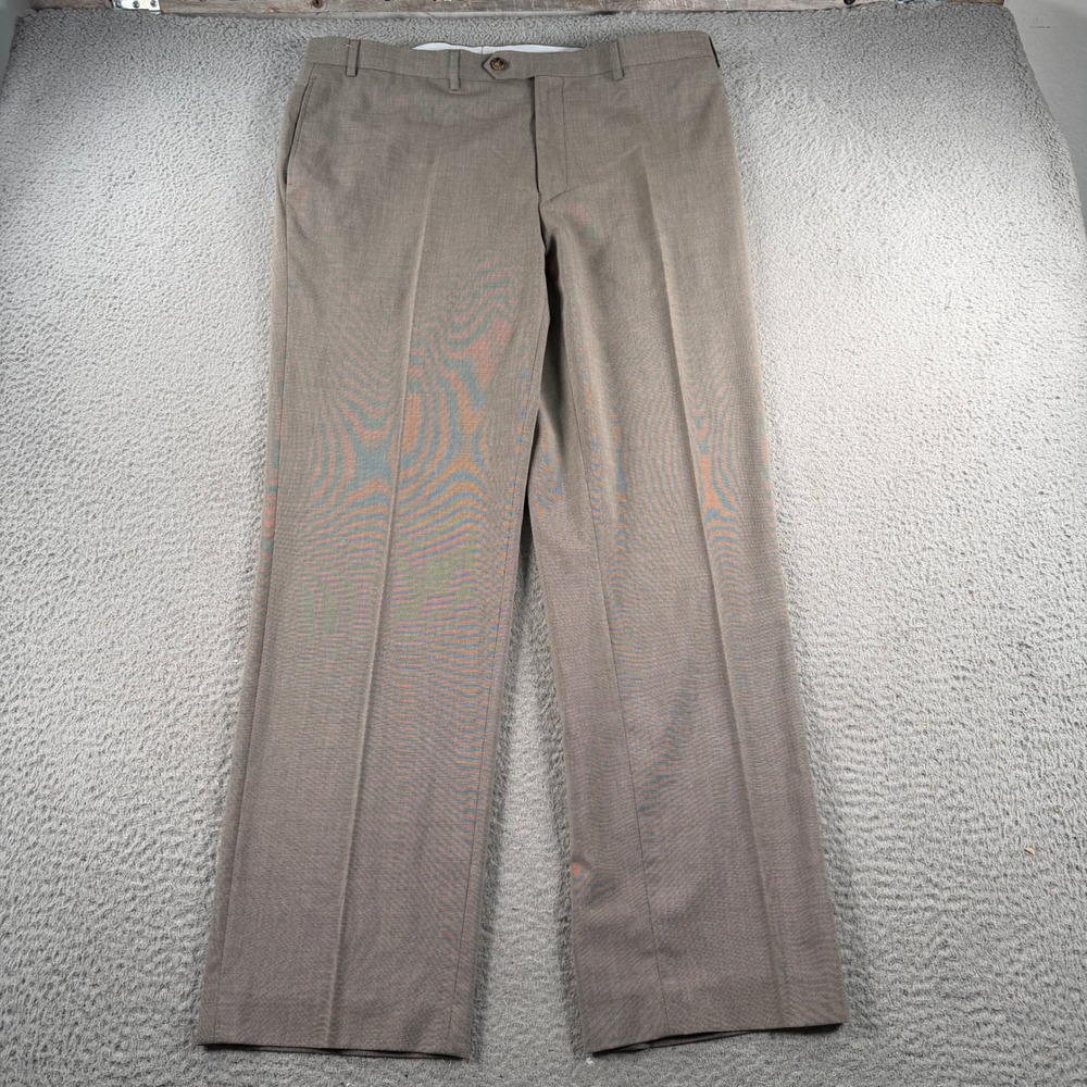 Ralph Ralph Lauren Dress Pants Slim Fit Mens 38x32 Brown Flat Front Trousers